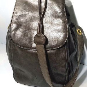 TIGNANELLO- BROWN LEATHER SINGLE STRAP BACKPACK